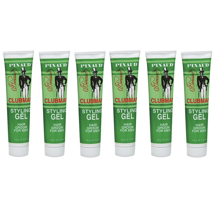 Clubman Pinaud Styling Gel Hair Groom for Men Conditioning NonGreasy 375 Fl Oz Pack of 6
