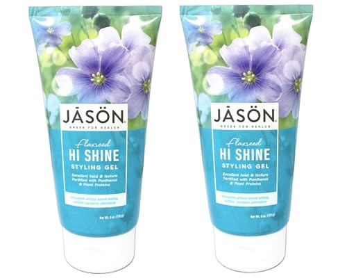 JASON Flaxseed HiShine Styling Gel 6 Ounce Tubes Pack of 2