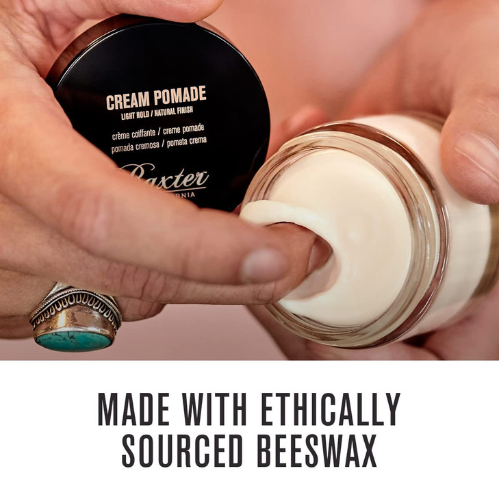 Baxter of California Cream Pomade for Men and Women Natural Finish Light Hold Barbershop Quality Smooths Classic Looks P