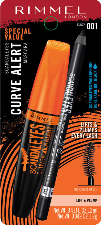 Rimmel ScandalEyes Curve Alert Mascara with ScandalEyes Waterproof Kohl Kajal Liner, 1 Set, Combo online at globaldelivered