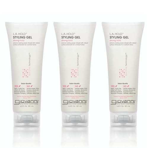 GIOVANNI La Hold Styling Gel Hair Gel For Men Women Strong Hold Hair Gel In Bulk For Curly Straight Wavy Hair Control Su