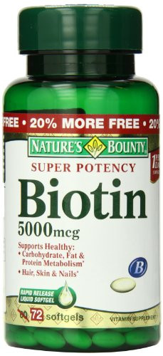 Natures Bounty Biotin 5000 mcg, 150 Rapid Release Softgels
