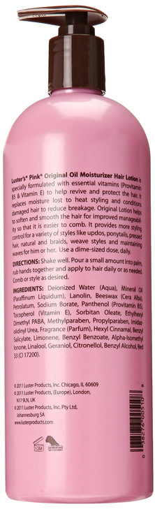 Lusters Pink Oil Moisturizer Hair Lotion 32 Ounce Packaging may vary