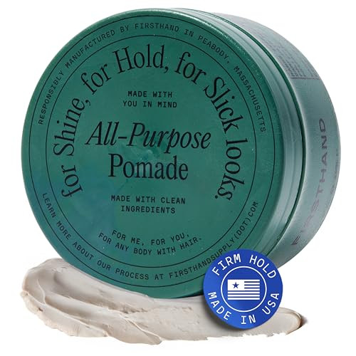 Firsthand Supply AllPurpose Hair Pomade for Men Women Flexible Firm Hold with Natural Low Shine Organic Water Based Poma