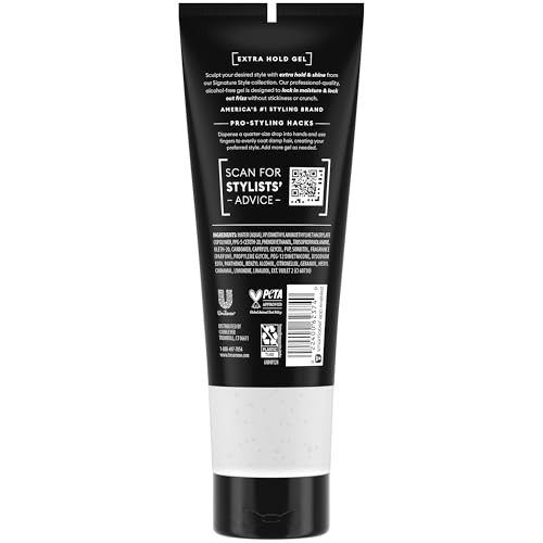 TRESemm Hair Gel Sculpting Extra Hold 4Pack Frizz Control Professional Quality Styling Products AlcoholFree 9 Oz Ea