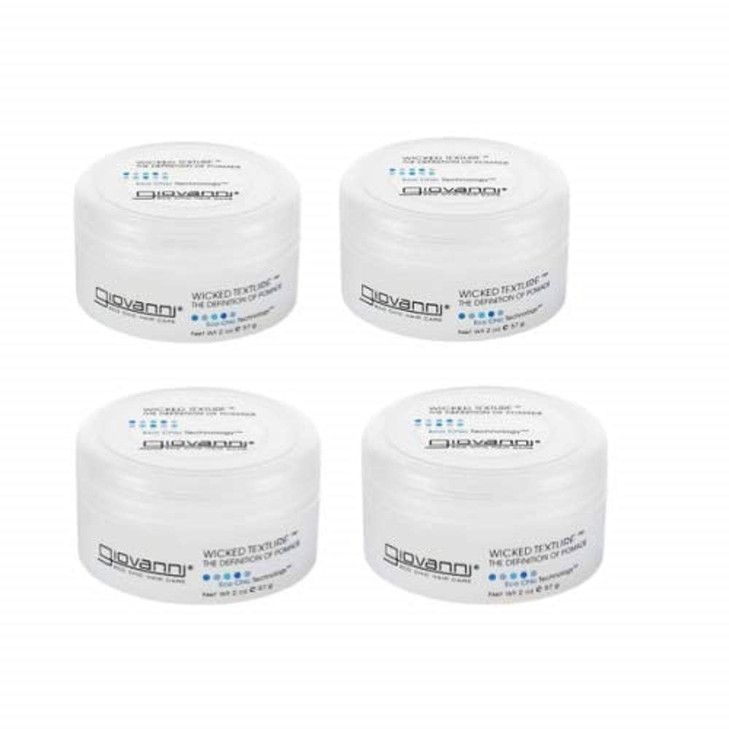 Giovanni Wicked Texture Styling Pomade Eco Chic Wax Hair Gel 2 Ounce Pack of 4