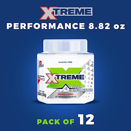 Xtreme Performance Clear Styling Hair Gel with Aloe Vera 882 oz Jar Pack of 12