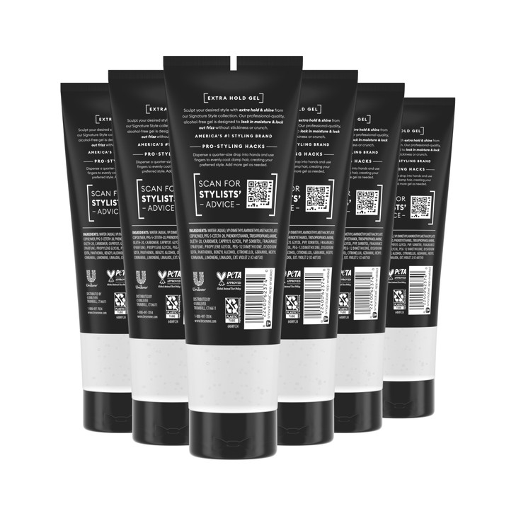 TRESemm Extra Hold Hair Gel Pack of 6 AlcoholFree for 24Hour Frizz Control and Humidity Protection 9 oz
