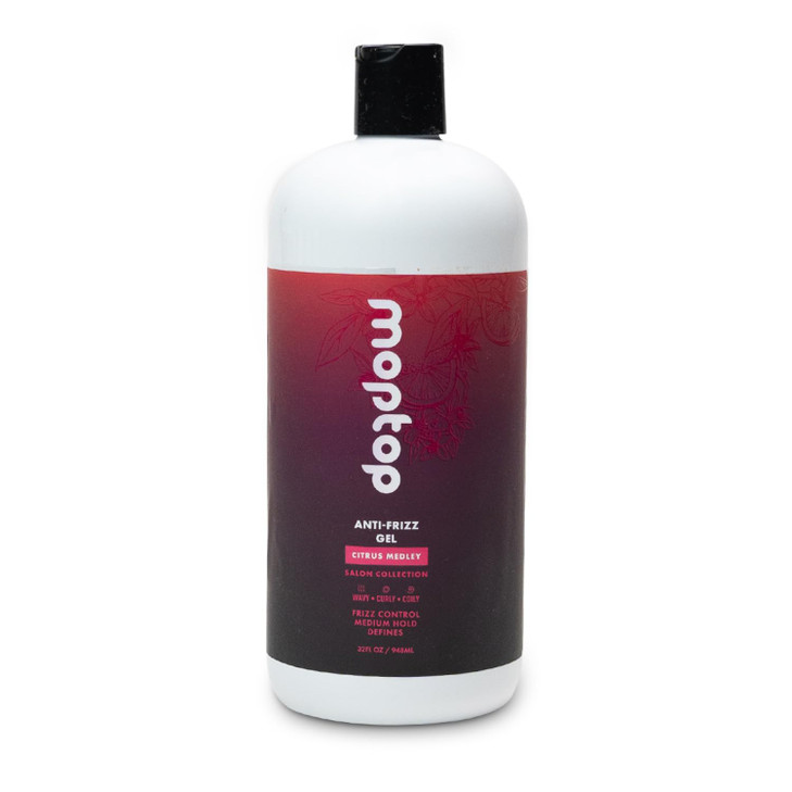 MopTop Salon Anti Frizz Hair Gel Salon Quality Curl Defining Gel to Enhance Wavy Curly and KinkyCoily Hair Medium Hold F