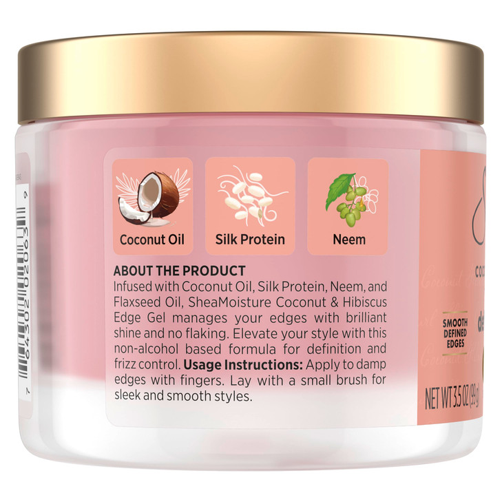Shea Moisture Define Shine Edge Gel Flaxseed Coconut Hibiscus Holds and Controls Edges All Day Infused With Glycerin Coc