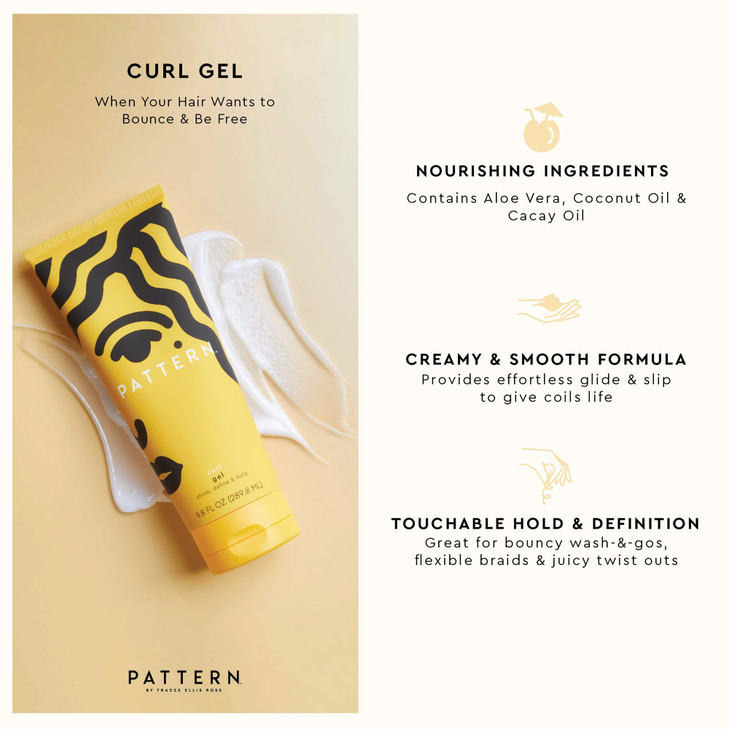 PATTERN Beauty by Tracee Ellis Ross Mini Curl Gel w Medium Hold w Aloe and Cacay Oil for Curly Hair Travel Size