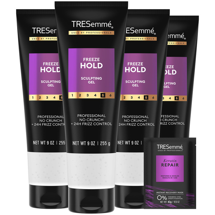 TRESemme Hair Gel Mega Control 4Pack 24H Frizz Control Keratin Repair Instant Recovery Mask
