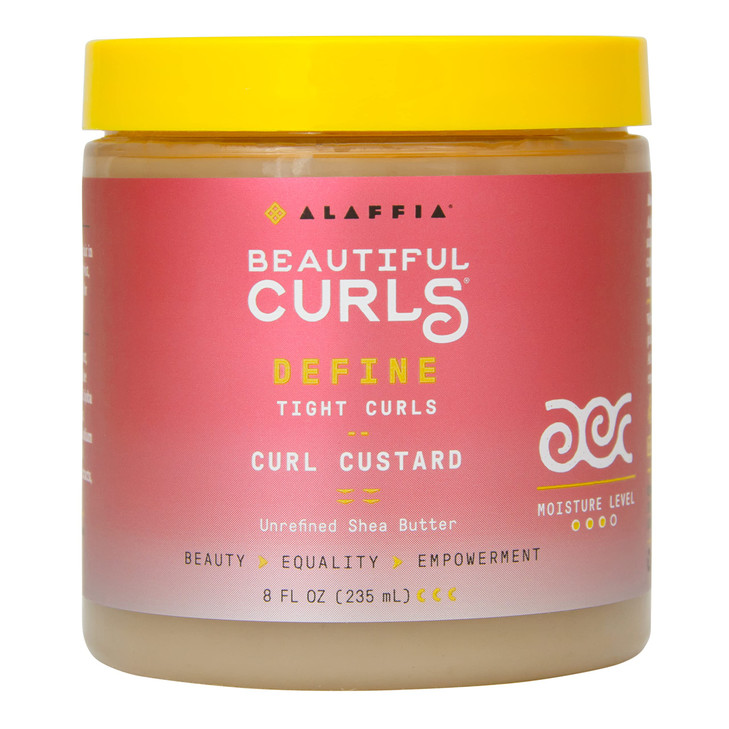 Alaffia Hair Care Beautiful Curls Curl Custard for Tight Curls Nourishing Shea Butter to Hydrate Define 8 Oz