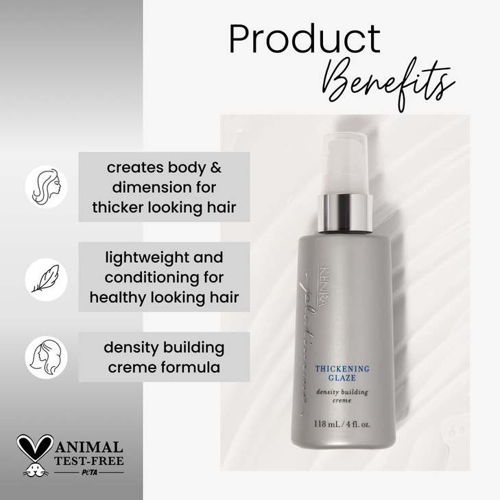 Kenra Professional Platinum Thickening Glaze Volumizing Styler Adds Fullness Body Lightweight Conditioning Density Build