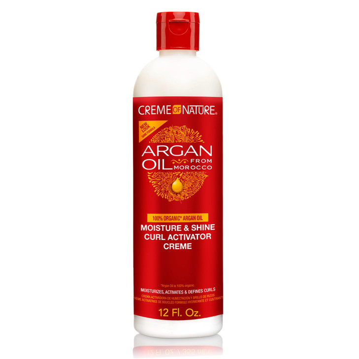 Creme of Nature Moisture Shine Curl Activator Creme Defines Smooths Curls AntiFrizz Hydrating Formula with Argan Oil fro