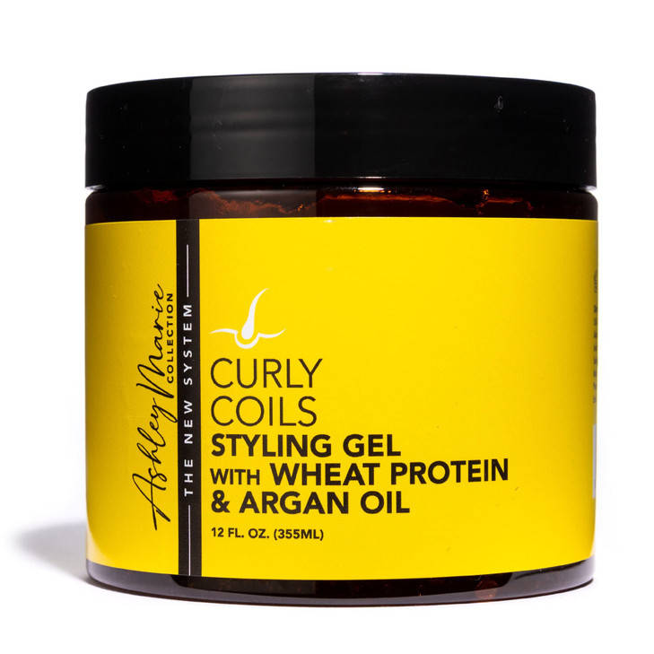 The Hair Diagram Ashley Marie Curly Coils Styling Gel with Wheat Protein Argan Oil Nourishing Natural Ingredients Moistu