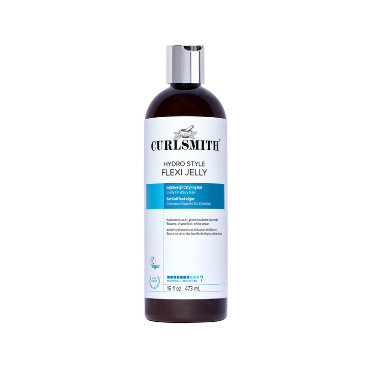 CURLSMITH Hydro Style FlexiJelly Vegan Defining Gel for Wavy Curly or Coily Hair 16 fl oz