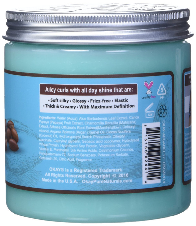 Okay Argan Curl Enhancing Hair Souffl For Styling 17 Ounce