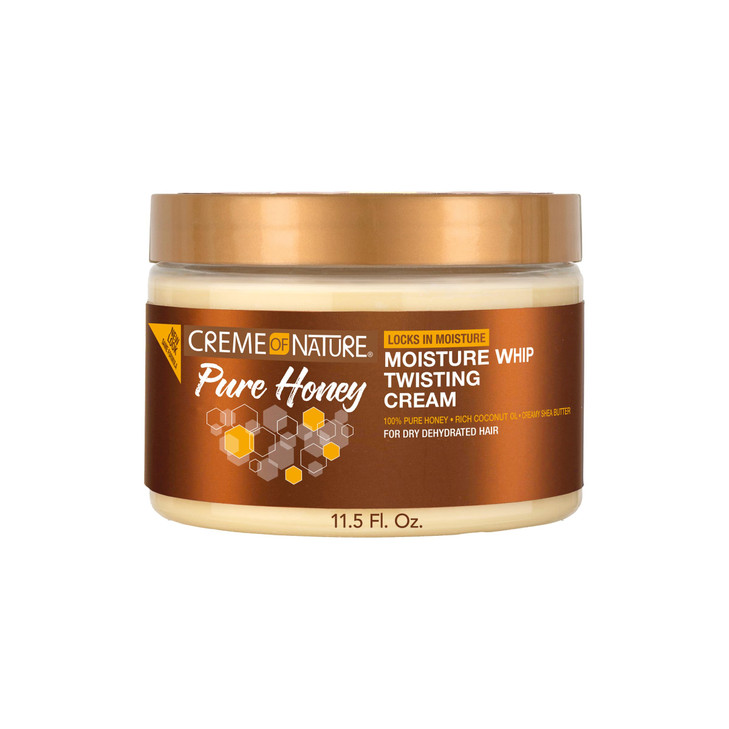 Creme of Nature Pure Honey Define Moisture Whip Twisting Cream Defines Elongates Curls LongLasting Hold Without Crunch W