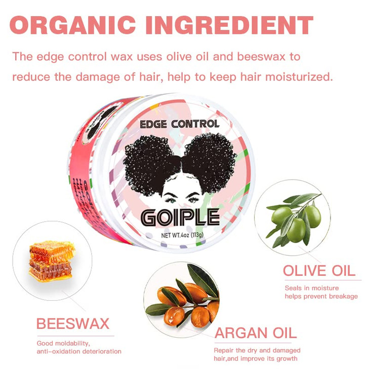 Edge Control Wax for Women Strong Hold Nongreasy Edge Control Smoother Edge Wax Edge Wax Styling Gel Edge Control for Bl