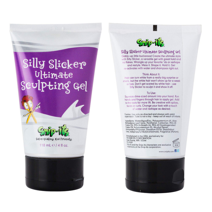 Snipits Silly Slicker Kids Hair Gel 4oz MediumStrong Hold Hair Styling Gel for Boys Fresh Smell and No Flaking All Natur