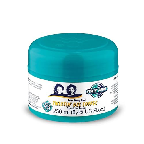 Stylin Dredz Extra Strong Hold Twisiting Gel Toffee Super Shine Formula Single