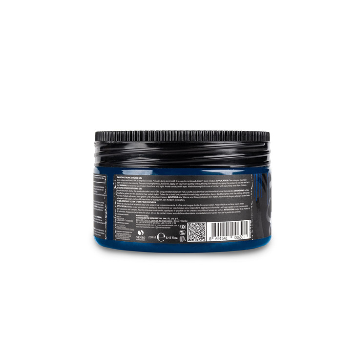BARBER MARMARA No34 Hair Styling Gel 250 ml Mens Hair Gel Strong Hold No Gluing and No Residue Alcohol Free Fresh Fragra