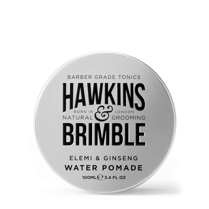 Hawkins Brimble Strong Hold Hair Pomade for Men 100ml WaterBased Formula All Day Firm Hold with Natural Shine Elemi Gins