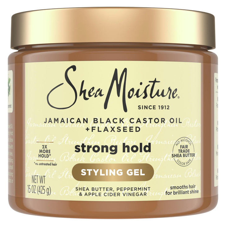 SheaMoisture Strong Hold Styling GelFlaxseed Jamaican Black Castor Oil Gives Controlled StyleAllDay HoldInfused With Cas