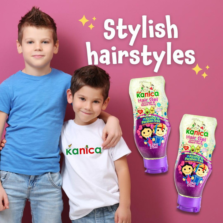 KANICA Gel Duo Avocado Wheat Germ Hydrating Firm Styling Gel for All Hair Types Alcohol ParabenFree Natural Formulation