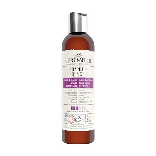 CURLSMITH Shape Up Aqua Gel Lightweight Styling Gel with Proteins for Damaged Hair 8 fl oz