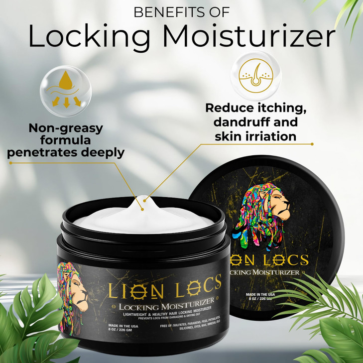 Beard Gains Lion Locs Dreadlock Locking Gel for Retwists Braids ResidueFree Hair Moisturizer for Dreads No Buildup LongL