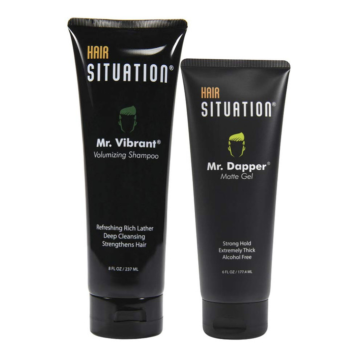 Hair Situation Mr Dapper Matte Look Extra Strong Firm Hold Hair AntiHumidity Shield Mr Vibrant Volumizing Shampoo for Th
