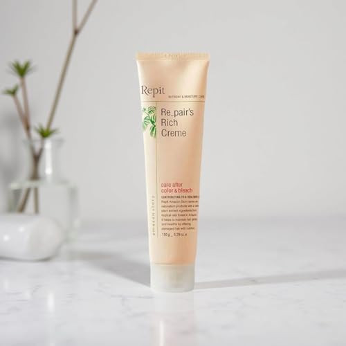 Repit Rich Crme Hair Essence Repair for Damaged Colored Bleached Hair PostColor Bleach Care Daily Use LeaveIn Treatment
