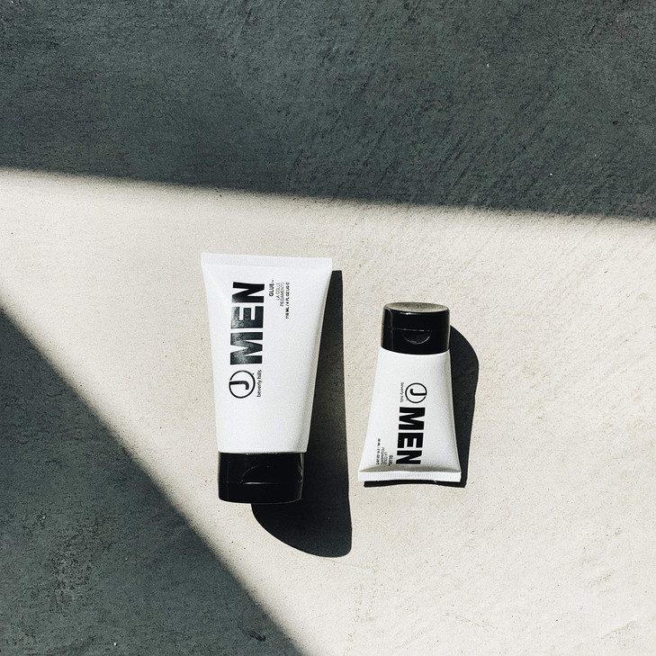 J Beverly Hills Mens Glue Hair Gel with Rosemary Oil for Volume and Shine 2 Oz