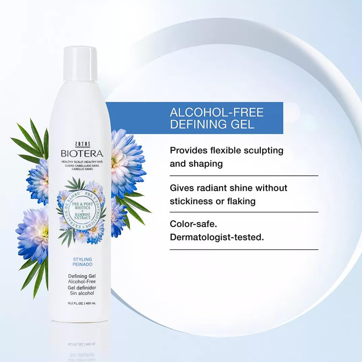 Biotera Styling Defining Gel AlcoholFree Flexible Sculpting Shaping Radiant Shine No Stickiness or Flaking Vegan Animal