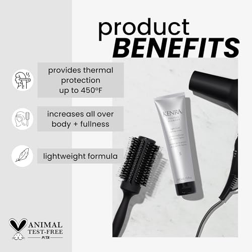 Kenra Professional Perfect Blowout 5 Light Hold Styling Crme Provides Thermal Protection Increases All Over Body Fullnes