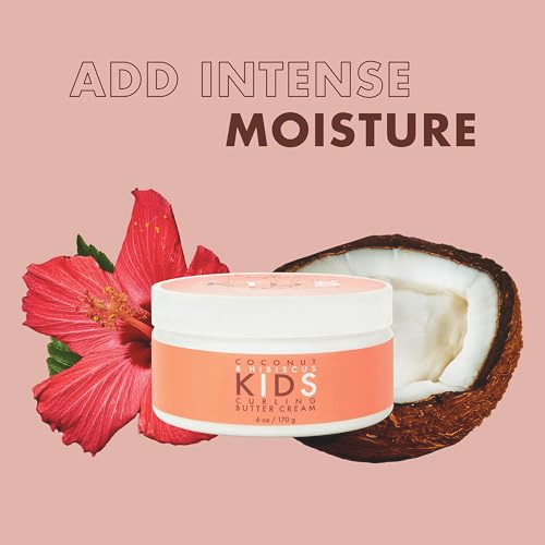 SheaMoisture Kids Curling Styling Cream For Curl Definition Coconut Hibiscus Curl and Detangle Kids Hair 6 oz