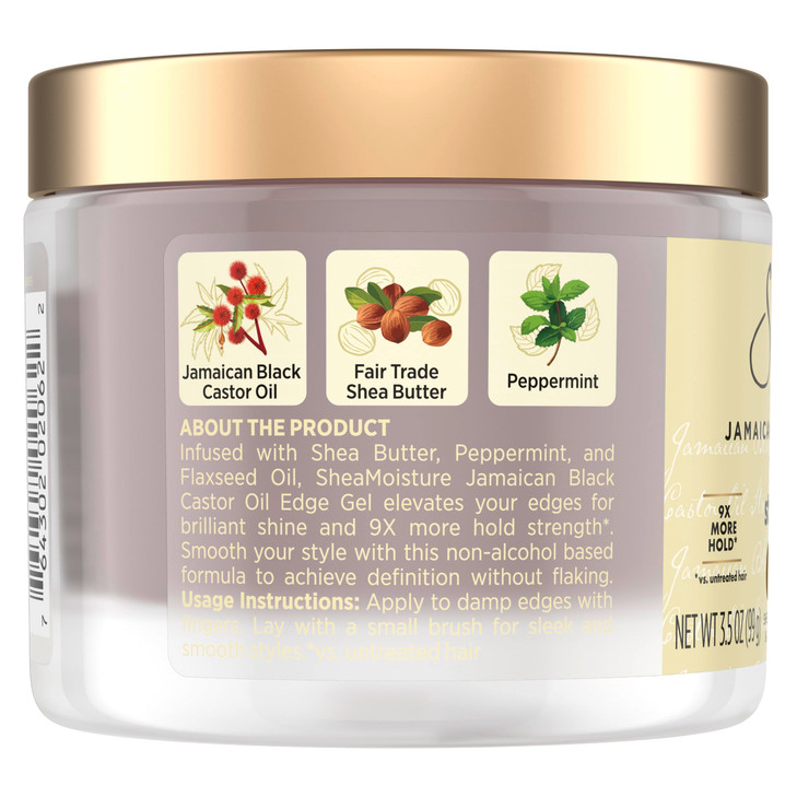SheaMoisture Edge Control Strong Hold GelFlaxseed Jamaican Black Castor Oil Keeps Edges in PlaceNo FlakesInfused With Hy