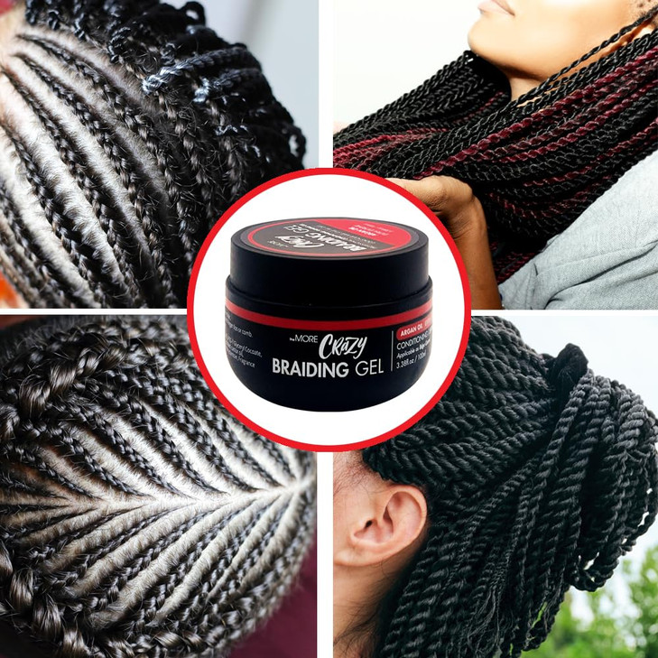 The MORE Conditioning Braiding Gel Extreme Hold for All Hair Types Styling for Twisting Smooth Edges Nourishes Scalp Arg
