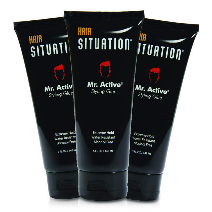 Hair Situation Mr Active Hair Styling Glue Strong Hold Hair Gel for Men Maximum Grip AntiFrizz Humidity Shield NonFlakin