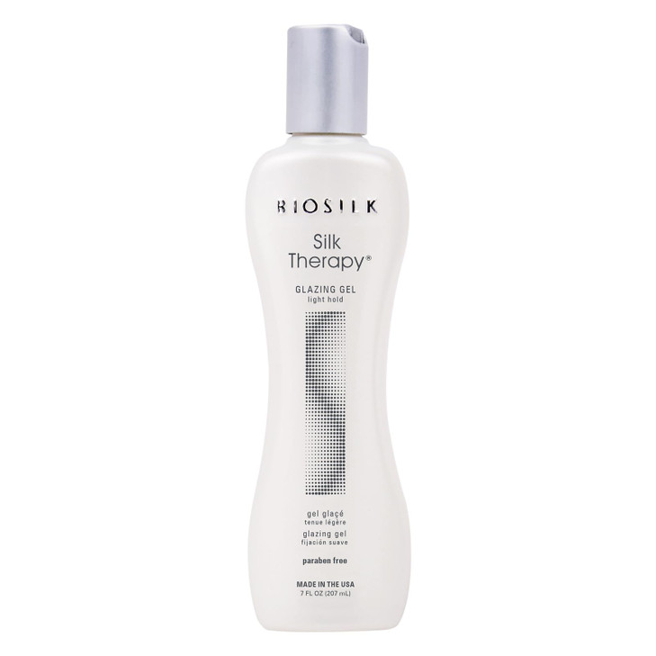BioSilk Silk Therapy Glazing Gel LightHold Styling Gel For Shine Without Stickiness Sulfate Paraben CrueltyFree 7 Oz