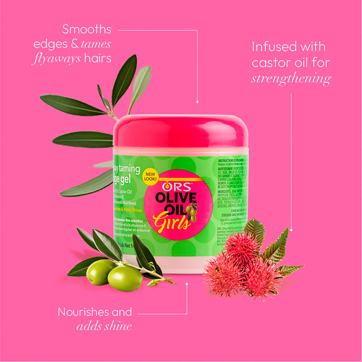 ORS Olive Oil Girls FlyAway Taming Edge Gel with Vitamin E 50 Ounces