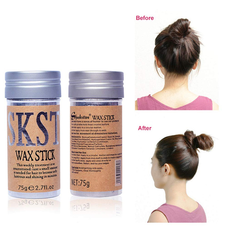KlsyChry Hair Styling Wax Stick for Hair Slick Stick Hair Line Smooth Hair Pomade Gel Stick Nongreasy Styling Cream for