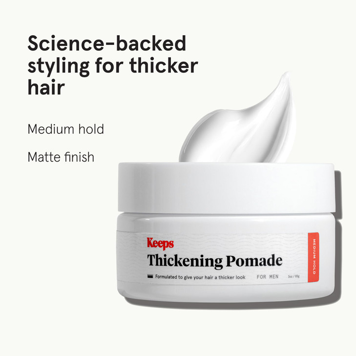 Keeps Matte Thickening Hair Pomade for Men AllDay Medium Hold Styling Pomade with Natural Ingredients for Visibly Thicke