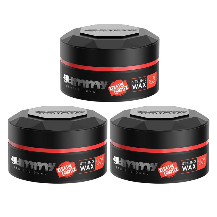 Gummy Ultra Hold Hair Styling Wax 507 floz Keratin Complex 150 ml Pack of 3