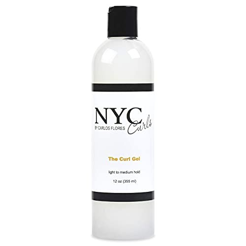 NYC Curls The Curl Gel Flexible Light to Medium Hold with Flax Seed for Curly Coily Wavy Hair SiliconeFree Vegan 12 Flui