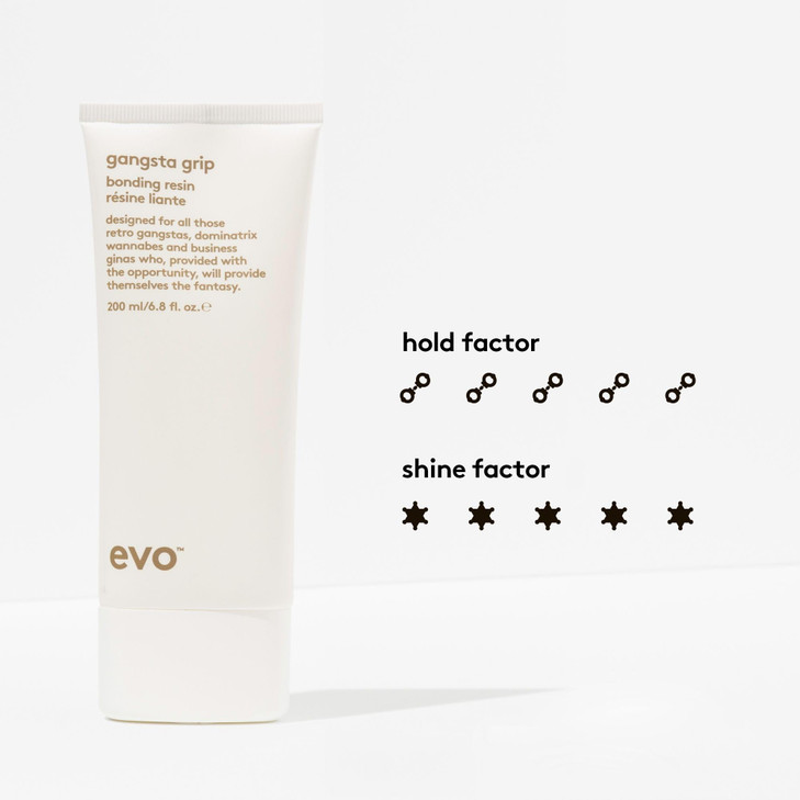 Evo Gangsta Grip Bonding Resin Extra Strong Hold Gel for Style Control with A High Shine Finish 68floz