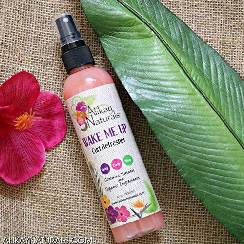 Alikay Naturals Wake Me Up Curl Refresher Natural Wheat Germ Oil Pomegranate Sweet Almond Oil 8 Ounce