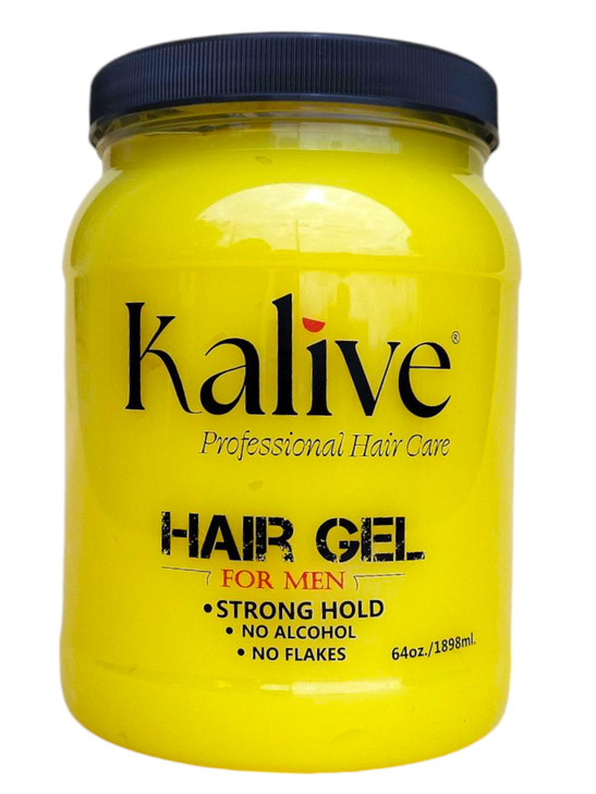 KALIVE Mens Hair Styling Gel 64 oz StrongHold and Light Shine all day Mens Hair Product fresh scent No Flaking or Alcoho